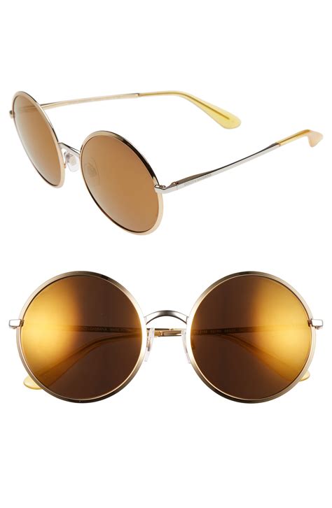 Dolceandgabbana 56mm Mirrored Round Sunglasses Nordstrom