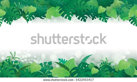 Vector Tropical Leaves Seamless Border Frame Stock Vector (Royalty Free ...