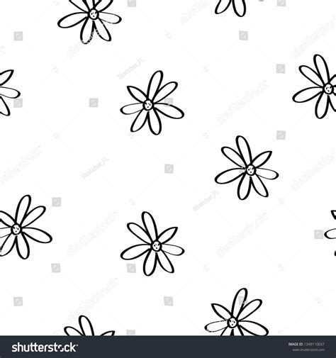 Daisy Flower Vector Pattern Illusration Floral Stock Vector Royalty