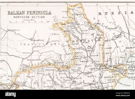 1890s Atlas Mapa De Balkan Pen Mostrando Moldavia Moldavia Valaquia