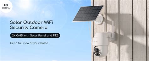 Cooau Security Camera Outdoor Wireless With 2k 360° Ptz Camera With Colour Night Vision