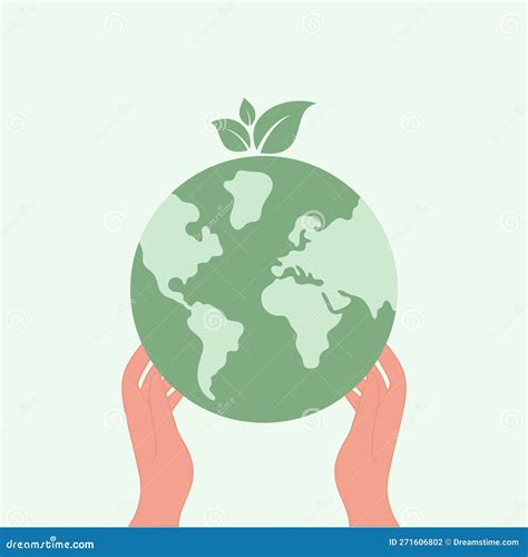 Hands Holding Globe Earth Earth Day Concept Earth Day Vector