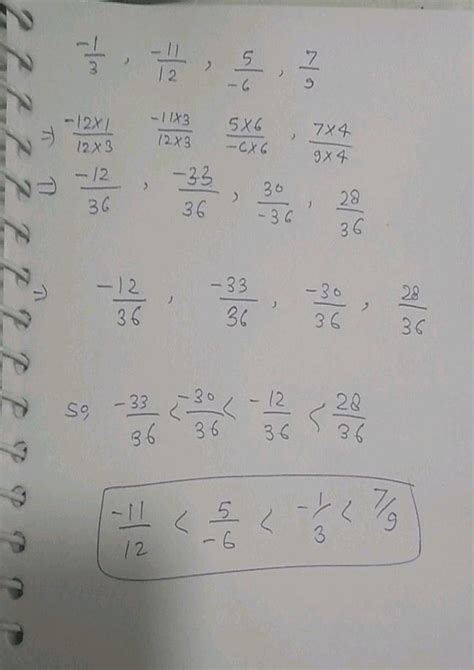 Range The Following Rational Numbers In Ascending Order