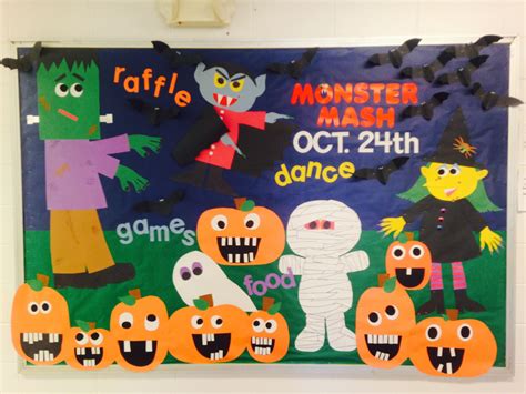 Halloween monster mash bulletin board | Halloween bulletin boards ...