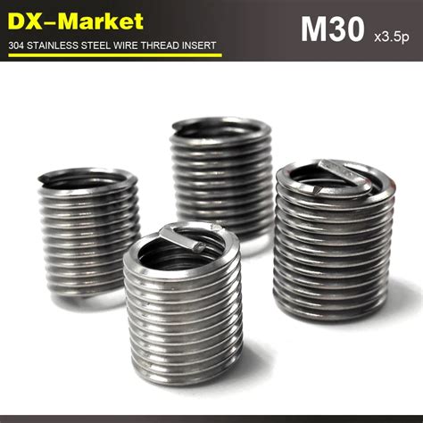 M30 1 5d 3 5p 5pcs Metric Thread Insert 304 Stainless Steel