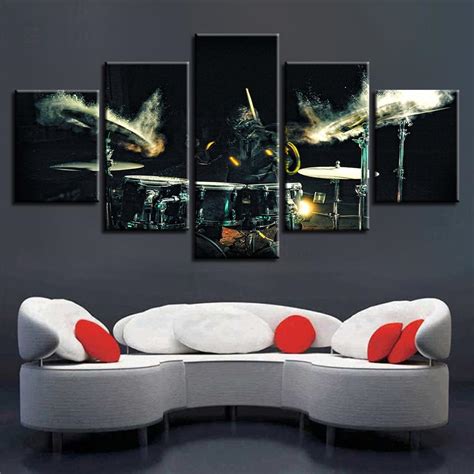 Music Instruments 2 – Music 5 Panel Canvas Art Wall Decor – Canvas Storm