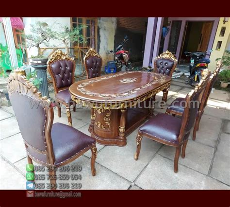 Meja Makan Salina Gendong Dari Kayu Jati Bawu Furniture