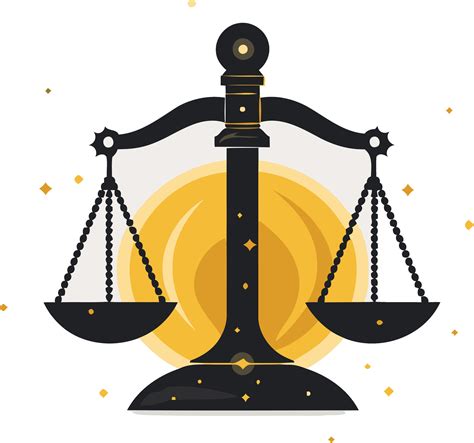 A Stylized Illustration Of A Scale Of Justice Against A Sunburst