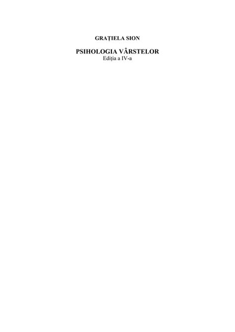 Psihologia Varstelor Sion Pdf