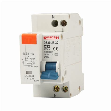 DZ30LE 32 1P N 32A 230V 220V 50HZ 60HZ Residual Current Circuit Breaker