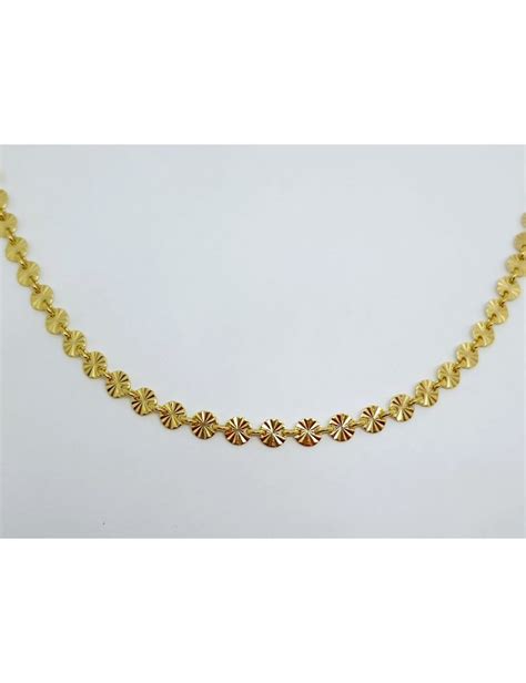 CADENA DE PLATA 925 CHAPADO ORO 18KT CHAPITAS ESTRELLAS