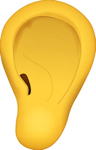 Ear Emoji | Emoji, Emoji faces, Ear