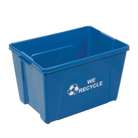 Recycling Bin, Blue, Plastic, 18 Gallon - Walmart.com