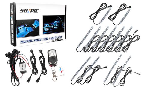 Amazon Sunpie Pcs Motorcycle Light Kit Strips Multi Color Accent