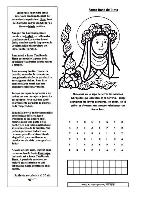 Sta Rosa De Lima Santa Rosa Carpeta De Lectura