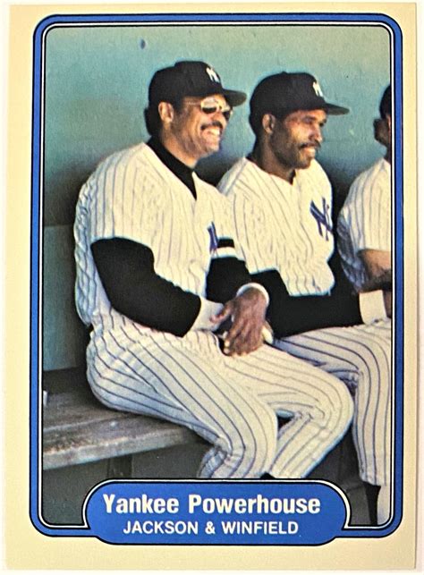 Reggie Jackson Dave Winfield Fleer New York Yankees Baseball