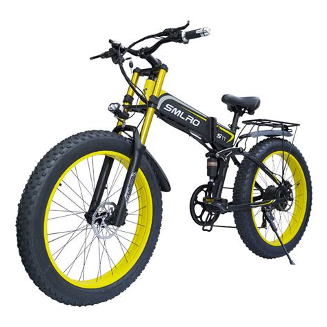 Electric Folding Bike V W Ah Smlro Ebike Mountain Ebike Fat Tire