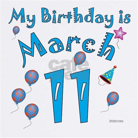 March 11th Birthday Mousepad by NikiClixCreations - CafePress