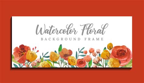 banner floral watercolor flower 9494367 Vector Art at Vecteezy