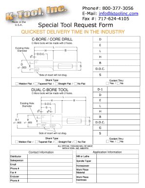 fillable     special tool request form fax email print