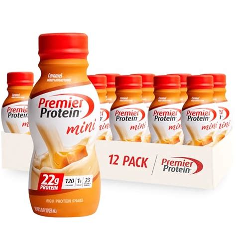 Premier Protein Shake MINIs Caramel 22g Protein 120 Calories 1g