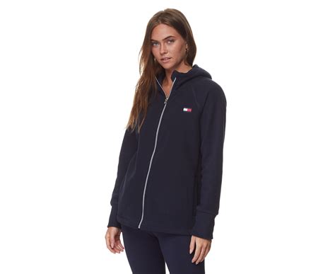 Tommy Hilfiger Womens Polar Fleece Hoodie Navy Au