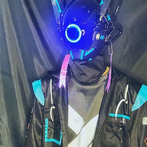 Mmhjfang Cyberpunk Masque Pour Cosplay D Halloween Casque De Cyber