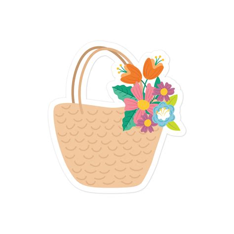 Bag With Flowers Print And Cut File Snap Click Supply Co