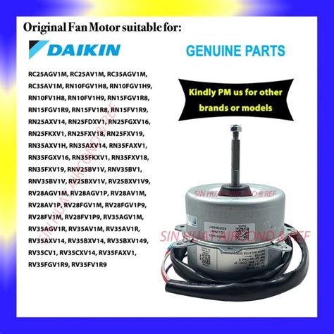 ORIGINAL PART DAIKIN Outdoor Fan Motor RV28FV1P9 RV RN10FV1H8