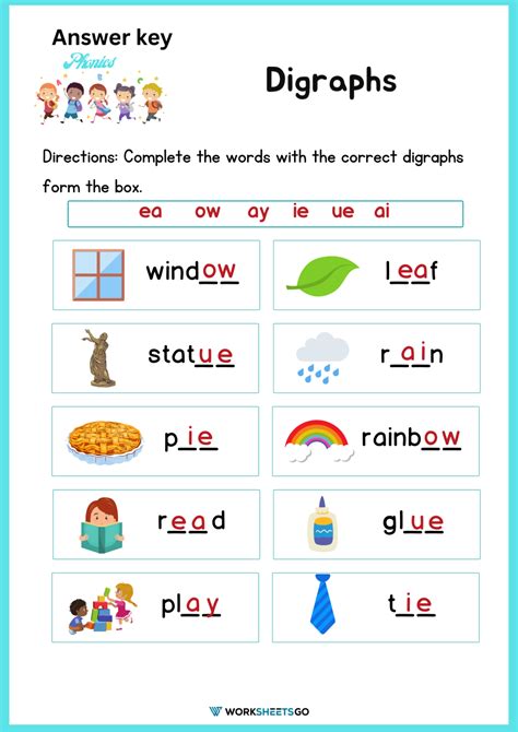 Digraphs Worksheets Worksheetsgo