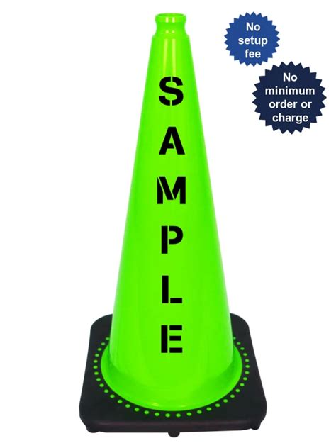 Lime Inch Lbs Jbc Traffic Cone With Lettering Crl S Traffic