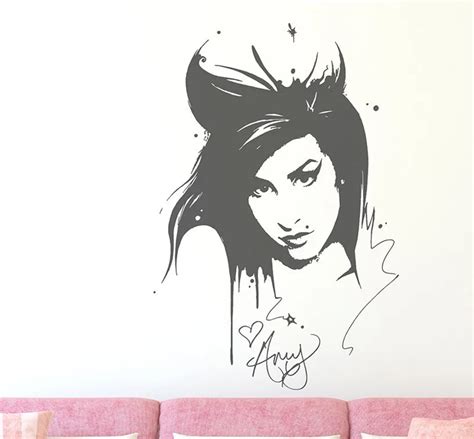 Amy Winehouse Wall Decal Sticker Beauty Hair Salon Vinyl Interior Home Decor Mural Removable