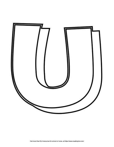 Bubble Letter U Free Printable Styles