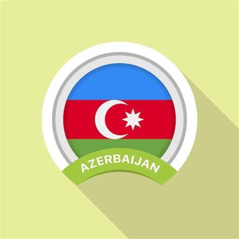 Premium Vector National Azerbaijan Flag Official Colors And