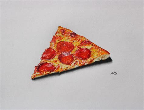 Pizza Colour Pencil Drawing | Color pencil drawing, Pencil drawings ...