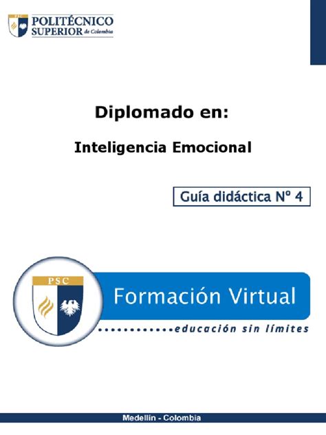 Guía Didáctica 4 Pdf Las Emociones Inteligencia Emocional