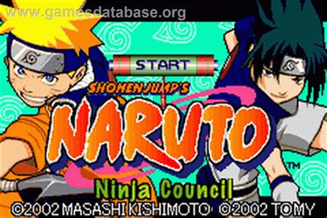 Naruto Ninja Council Nintendo Game Boy Advance Artwork Title Screen