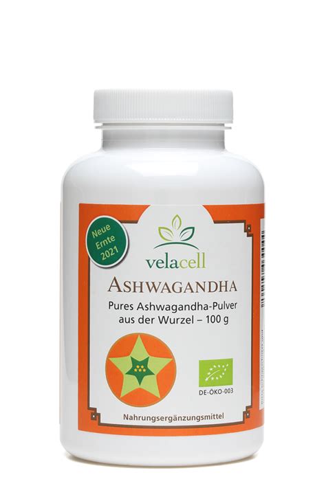 VelaGan BIO Ashwagandha Pulver 100g Velacell