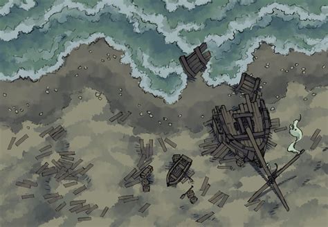 Shipwreck Stormy 2 Minute Tabletop On Patreon Fantasy Map