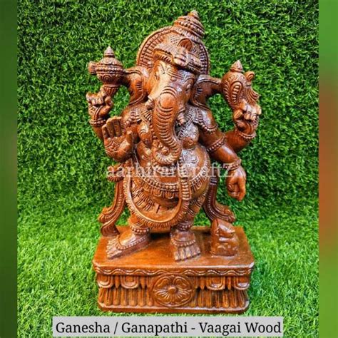 Vinayagar Ganesha Vaagai Wood Antique Finish Vinayagar Narthana