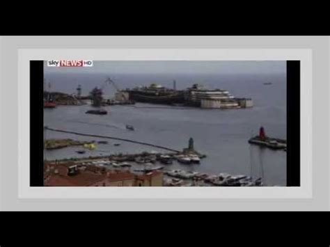 Costa Concordia Timelapse Video Of The Refloating Youtube