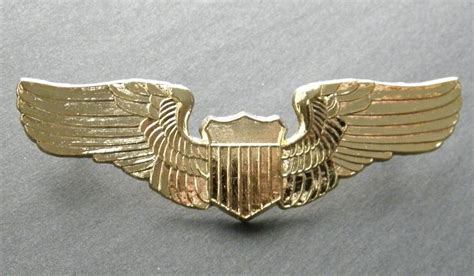 Usaf Air Force Basic Pilot Wings Lapel Pin Badge 2.75 Inches Gold ...