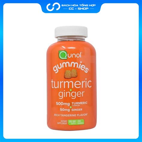 Qunol Turmeric Ginger Gummies And Ginger Gummies 500mg 200v 07 2024