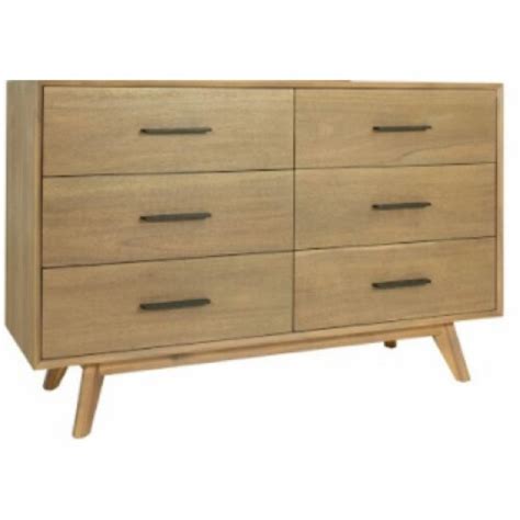 Cid Allie Inch Modern Dresser Drawers Solid Acacia Walnut Brown