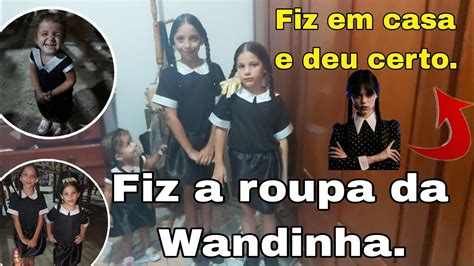 Roupa da wandinha fantasia passo a passo rápido e fácil wandinha