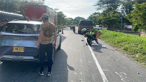 Dos Policías Resultaron Lesionados En Accidente De Tránsito Cerca Del Peaje De Gualanday Don