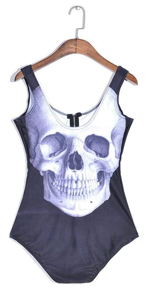 Toxic Skull Swimsuit Gothic Babe Co