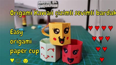 Kolay Origami Bardak KAĞITTAN KUPA BARDAK YAPIMI Origami DIY MINI