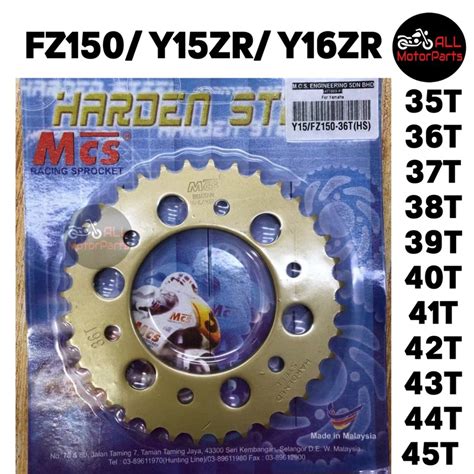 Fz Fz Y Y Zr Y Rear Sprocket Mcs Harden Steel Spoket