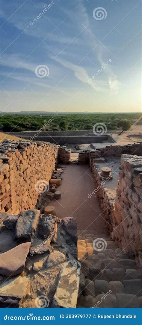 Dholavira Harappan Civilization City World Heritage Site Stock Image